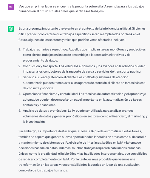 Trabajos reemplazados por la IA Texto
Descripción generada automáticamente